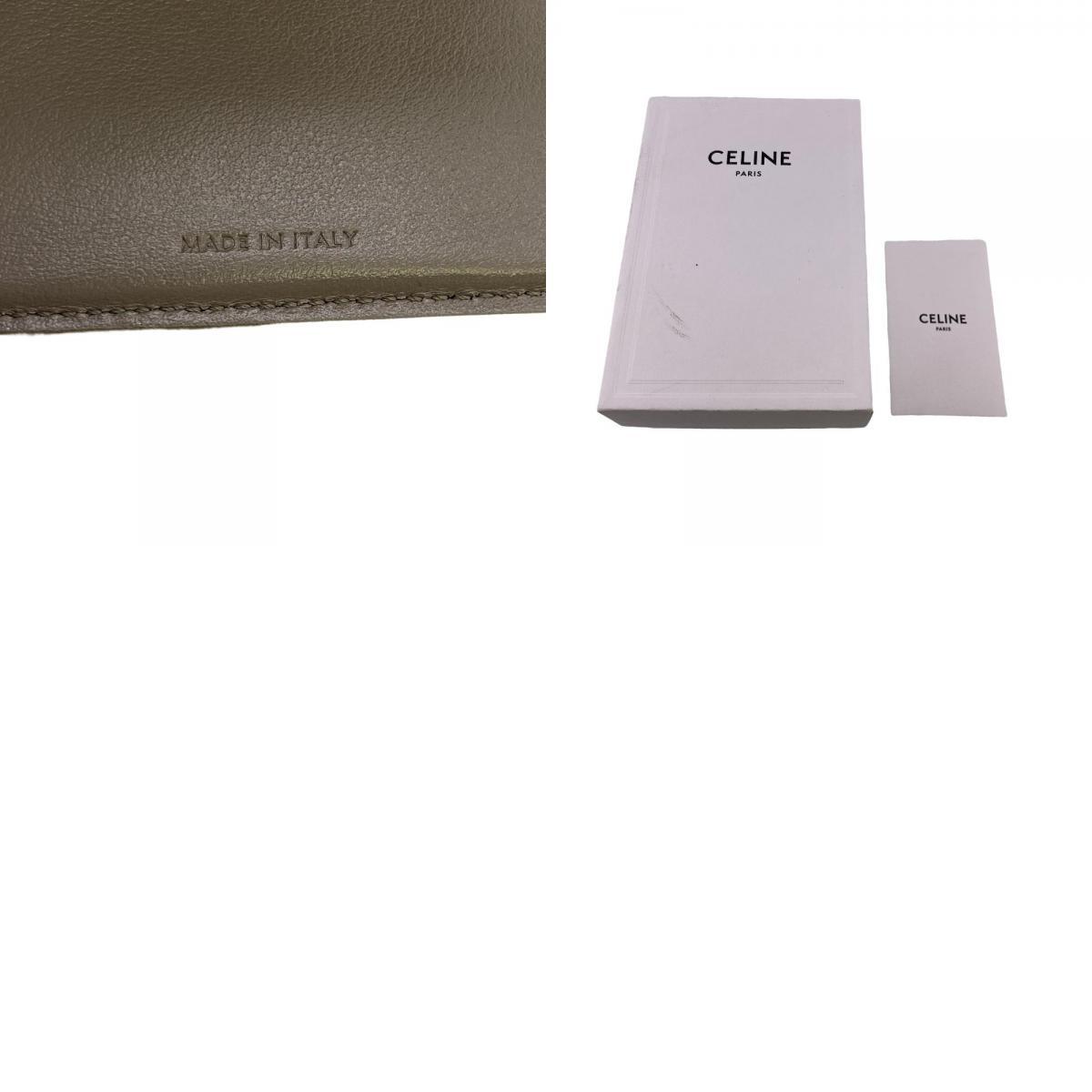 CELINE/セリーヌ 10B573 スモールトリフォールド レザー 三つ折り財布 ベージュ レディース ブランド