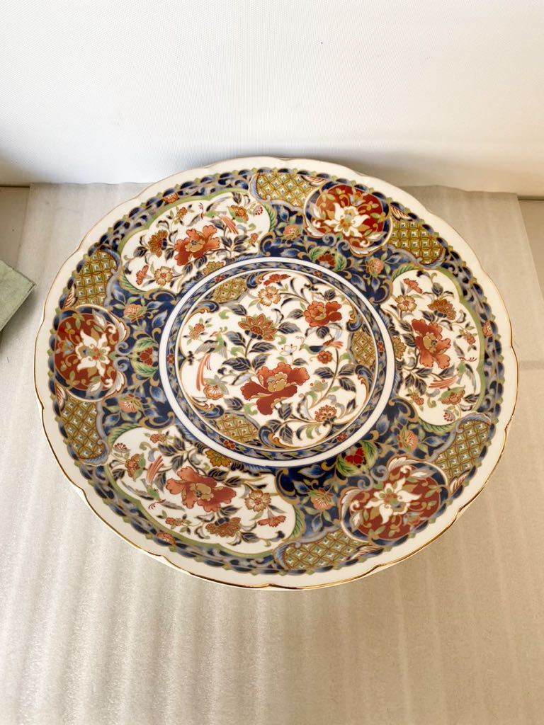 尺高台皿 飾り皿 大皿 直径約31cm【未使用】の画像1