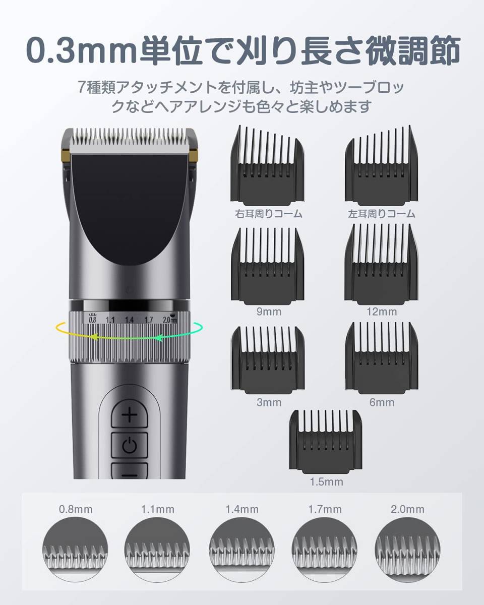 バリカン 電動バリカン 【2021新登場】 ヘアカッター 散髪用