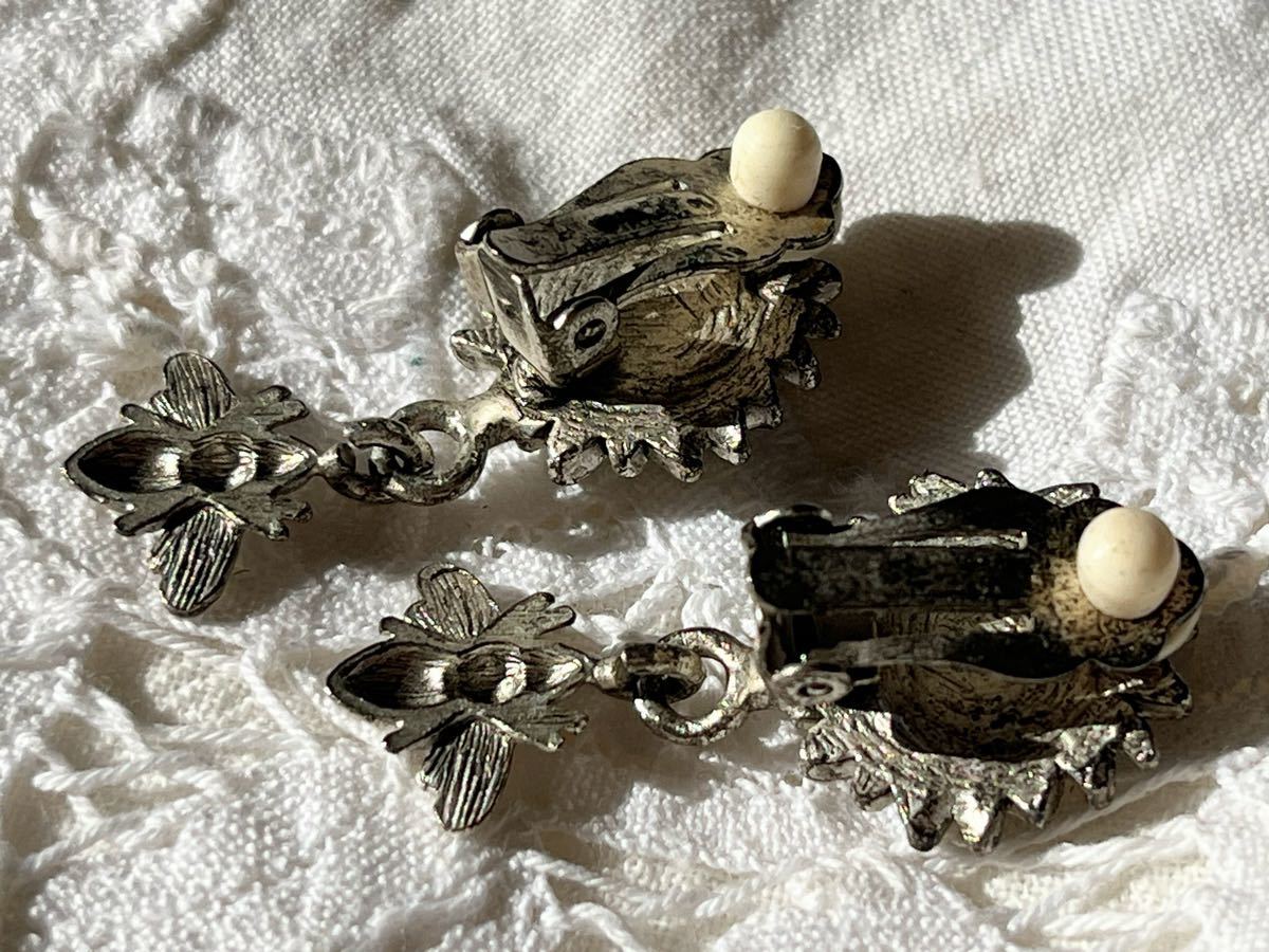 ヴィンテージ ** 愛らしいひまわりとミツバチのイヤリング vintage earringsの画像3