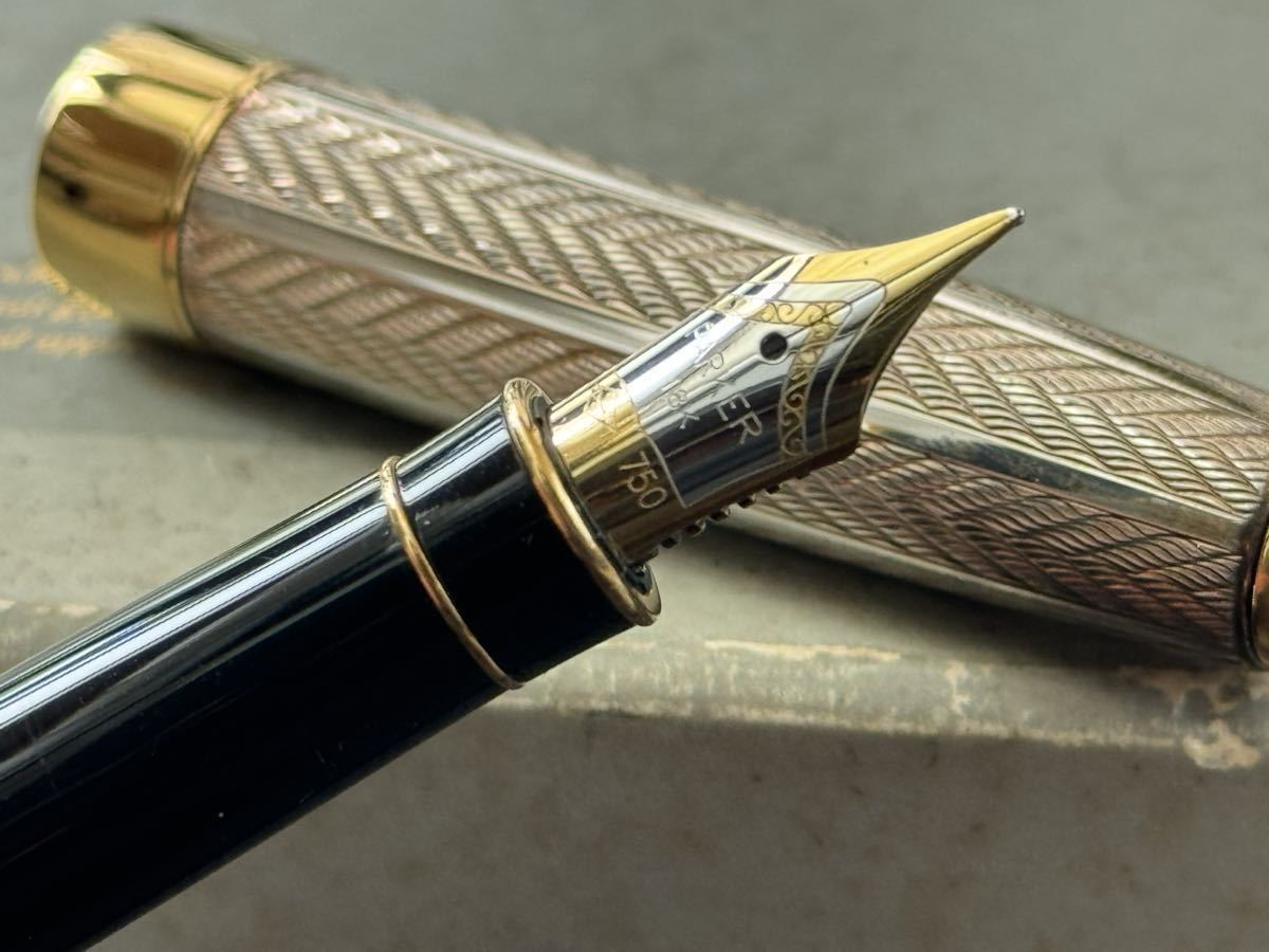 Parker パーカー　スターリングシルバー　ソネット　プルミエ　フジェールBP 個性溢れる銀軸のソネット！【パーカー ソネット フジェール