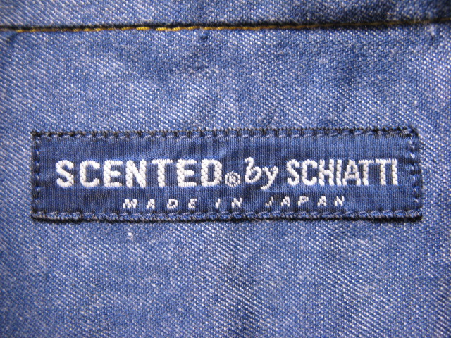 スキャッティ 長袖シャツ 34 インディゴブルー 日本製 Scented by SCHIATTI シャンブレーシャツ_画像6