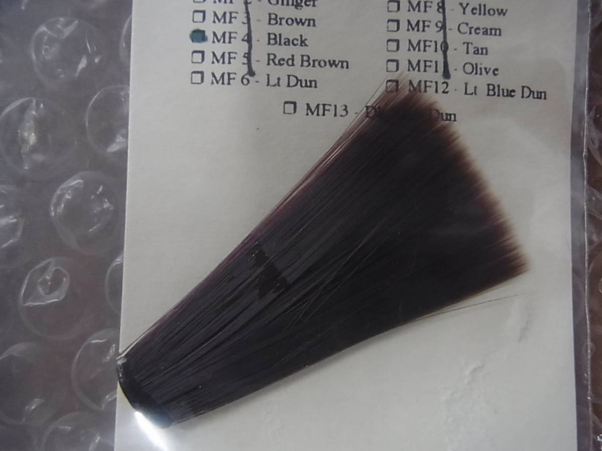 フライマテリアル セット L&L Microfibetts マイクロファイベッツ ブラウン ブラック クリーム Dkブルーダン 4色 テール素材_画像4