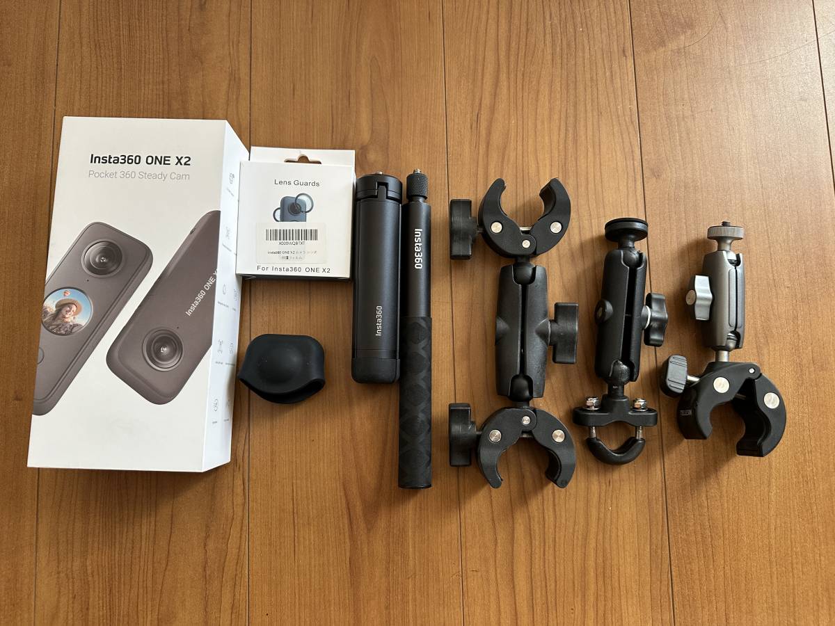 ☆【2023年11月購入美品】Insta360 ONE X2 インスタ360 アクションカメラ 正常動作確認済み（ブラック）☆_画像1