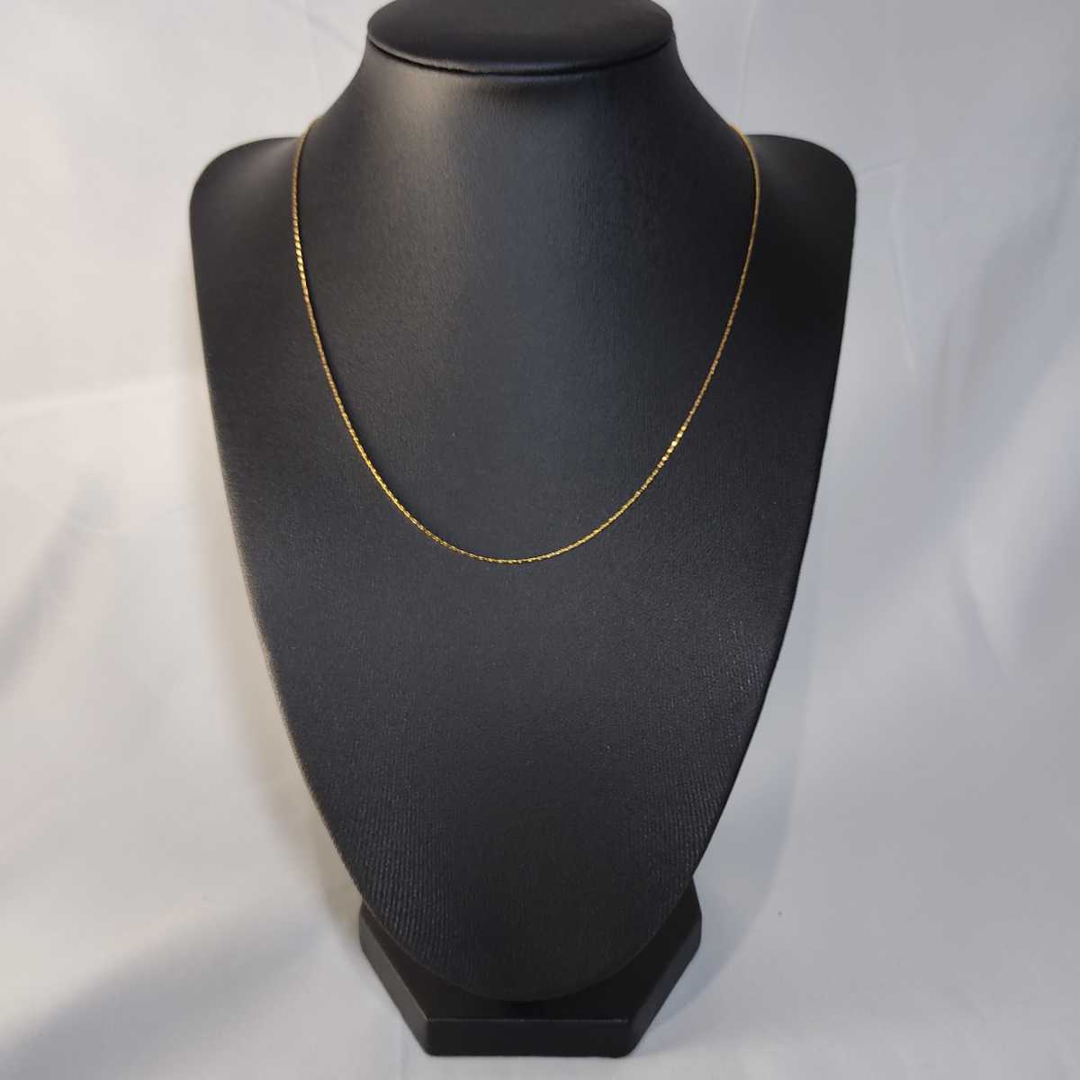 1円スタート チェーン ネックレス 18K Gold Plated 18KGP 鍍金 ゴールド 39+5㎝ necklace レディース メンズ ユニセックス 311_画像1