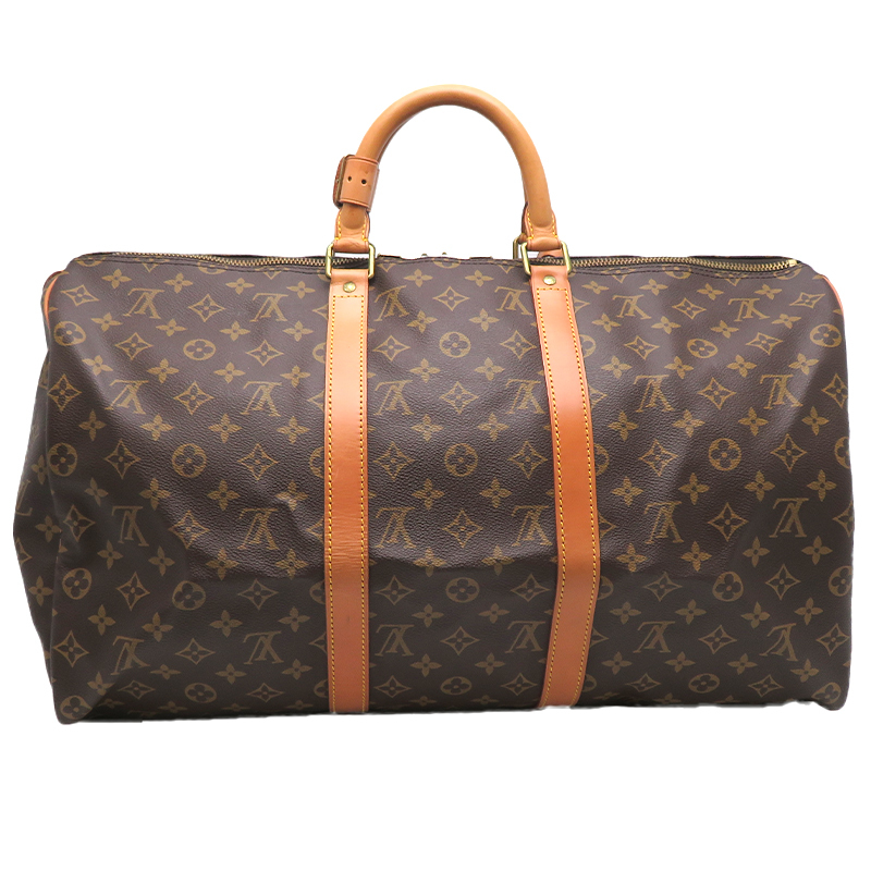 ［飯能本店］LOUIS VUITTON LV ルイ・ヴィトン キーポル50　※ショルダー欠品 M41426（廃番） ボストンバッグ モノグラム ブラウン DH79635_画像2