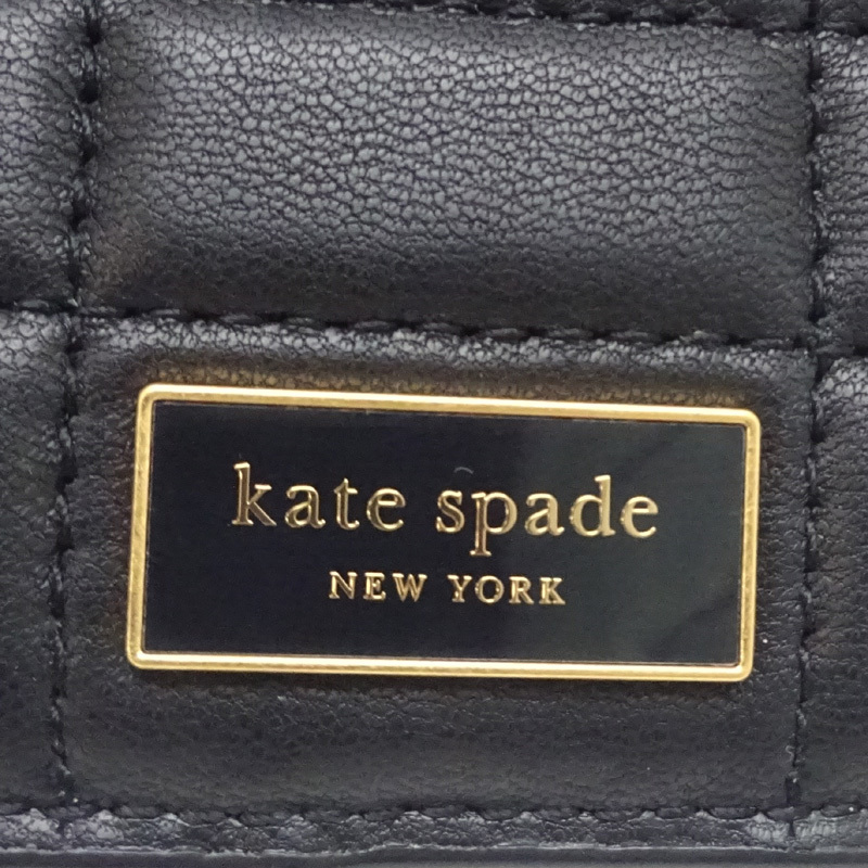 [. talent head office ]Kate Spade Kate Spade pass case card-case leather black lady's * men's DH79841