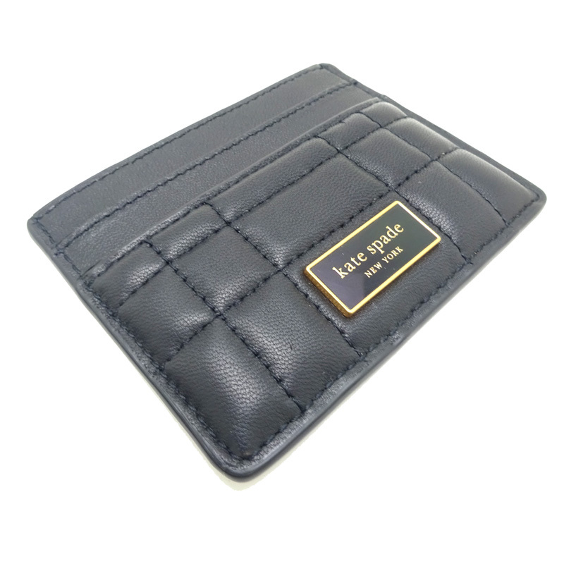 [. talent head office ]Kate Spade Kate Spade pass case card-case leather black lady's * men's DH79841