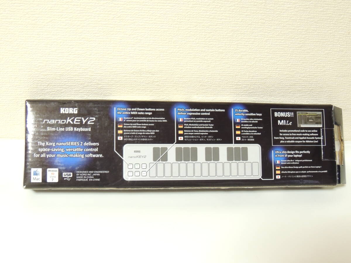 KORG コルグ nano KEY2 Slim-Line USB Keyboard MIDIキーボード 通電確認済み ジャンク 中古 3－2_画像10