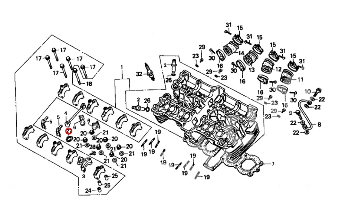 在庫あり 即納☆cb750f RC04 シリンダー ヘッドカバー ガスケット １台分10点セット 900f 1100f ホンダ純正 【F】_画像4