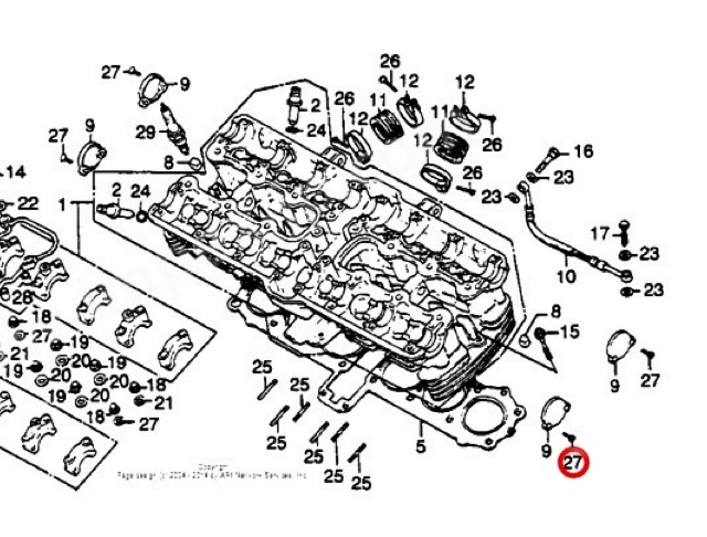 在庫あり 即納 CBX1000 カム カバー ネジ スクリュー 1台分8本セット シリンダーヘッド CB1 SC03 SC06 ホンダ 純正 【M】_画像2