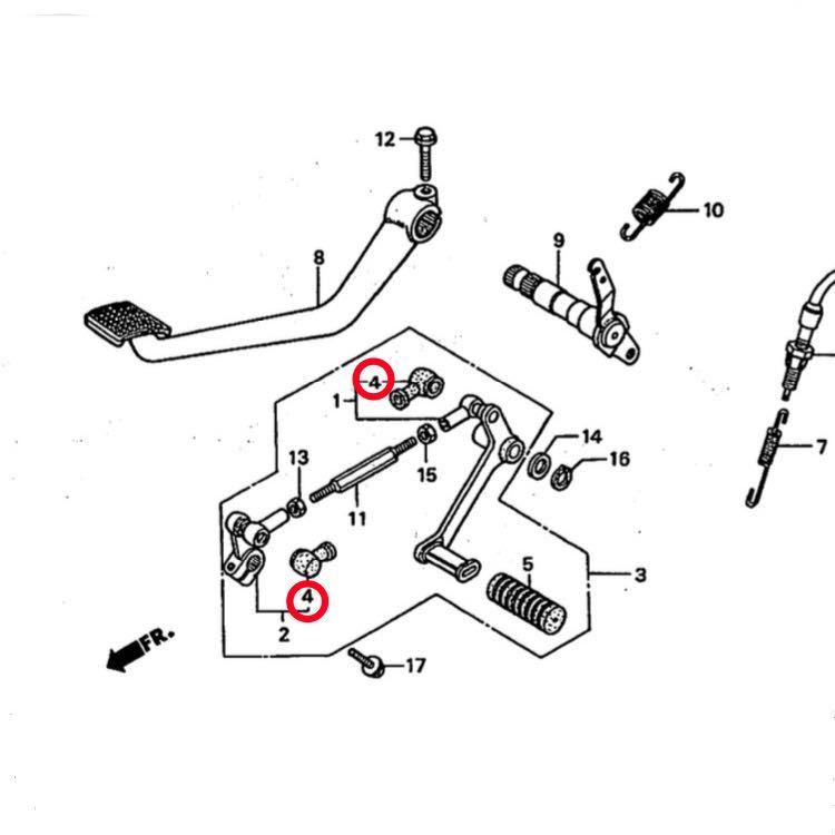 CB750F シフト チェンジ リンク ダストカバー ブーツ ２個セット ホンダ 純正部品 RC04 CB900F CB1100F RC01 CB750K ステップの画像2