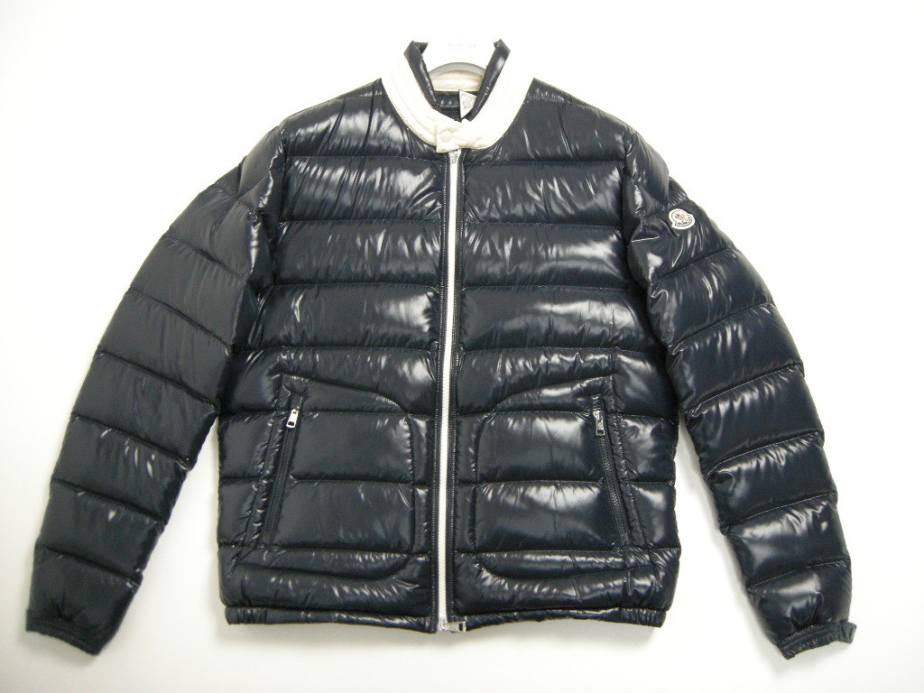  size 5# new goods genuine article guarantee # Moncler AUBERTo- bell / down jacket / Rider's down / down Parker JKT men's /MONCLER dark navy 