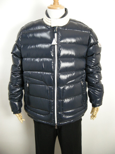  size 5# new goods genuine article guarantee # Moncler AUBERTo- bell / down jacket / Rider's down / down Parker JKT men's /MONCLER dark navy 