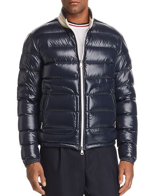  size 5# new goods genuine article guarantee # Moncler AUBERTo- bell / down jacket / Rider's down / down Parker JKT men's /MONCLER dark navy 