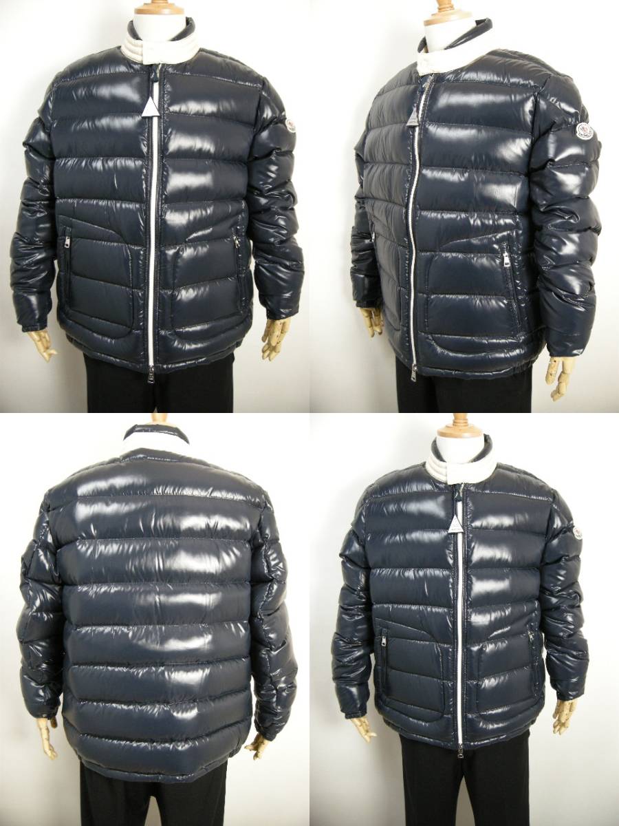  size 5# new goods genuine article guarantee # Moncler AUBERTo- bell / down jacket / Rider's down / down Parker JKT men's /MONCLER dark navy 