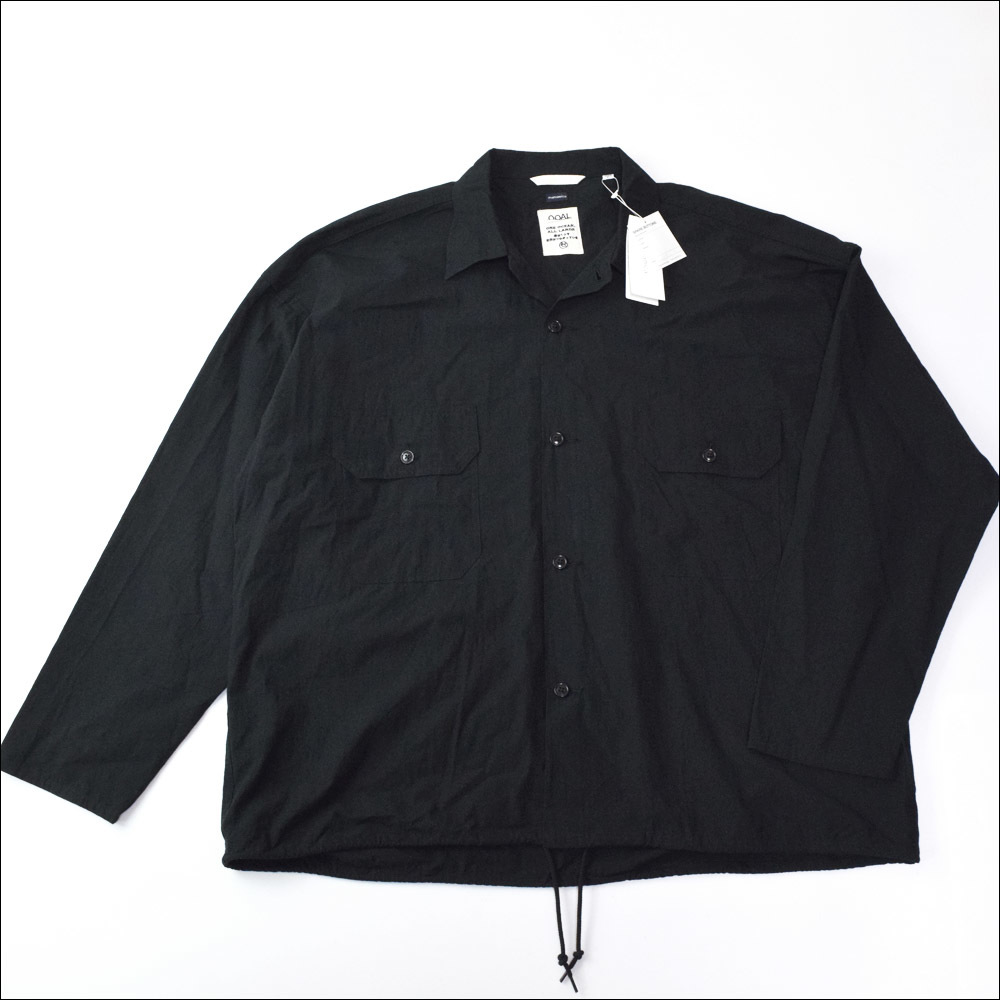 未使用 定価41,800円 nanamica ナナミカ Cotton Wool Deck Shirt コットン ウール デッキ シャツ M ブラック SUGF357_画像1