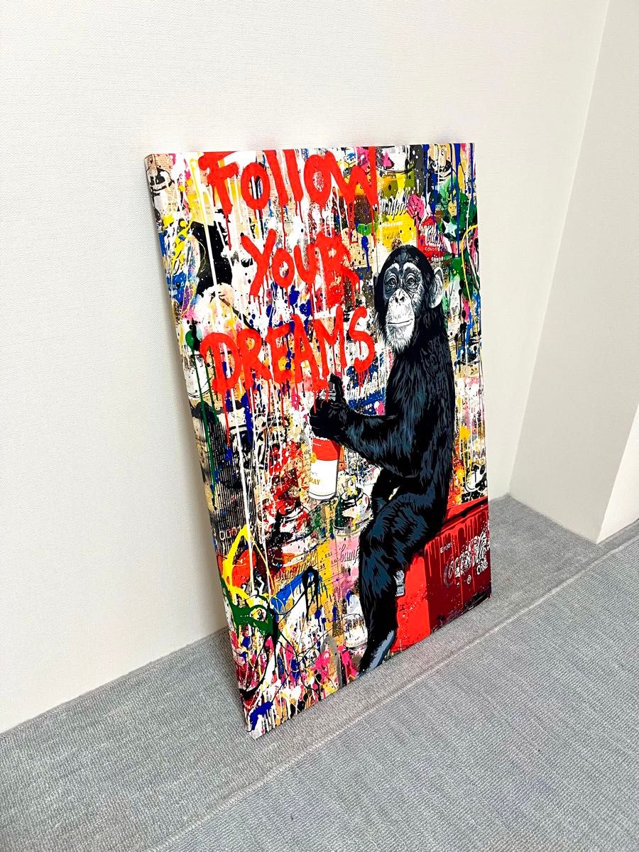 No.7木枠付きキャンバスアート　アートポスター　バンクシー　バスキア　ミスターブレインウォッシュ　IKEA supreme 絵画