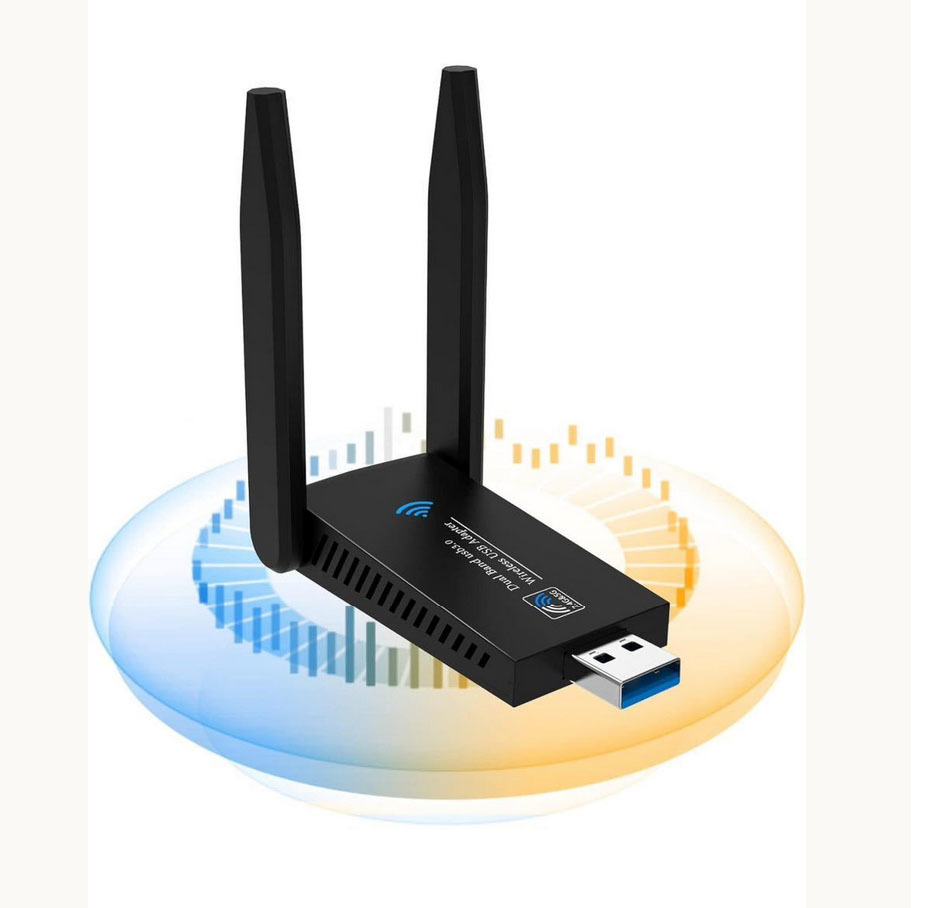 ☆高速無線lan 子機wifi usb 1300Mbps 2.4G/5G デュアルバンドUSB3.0