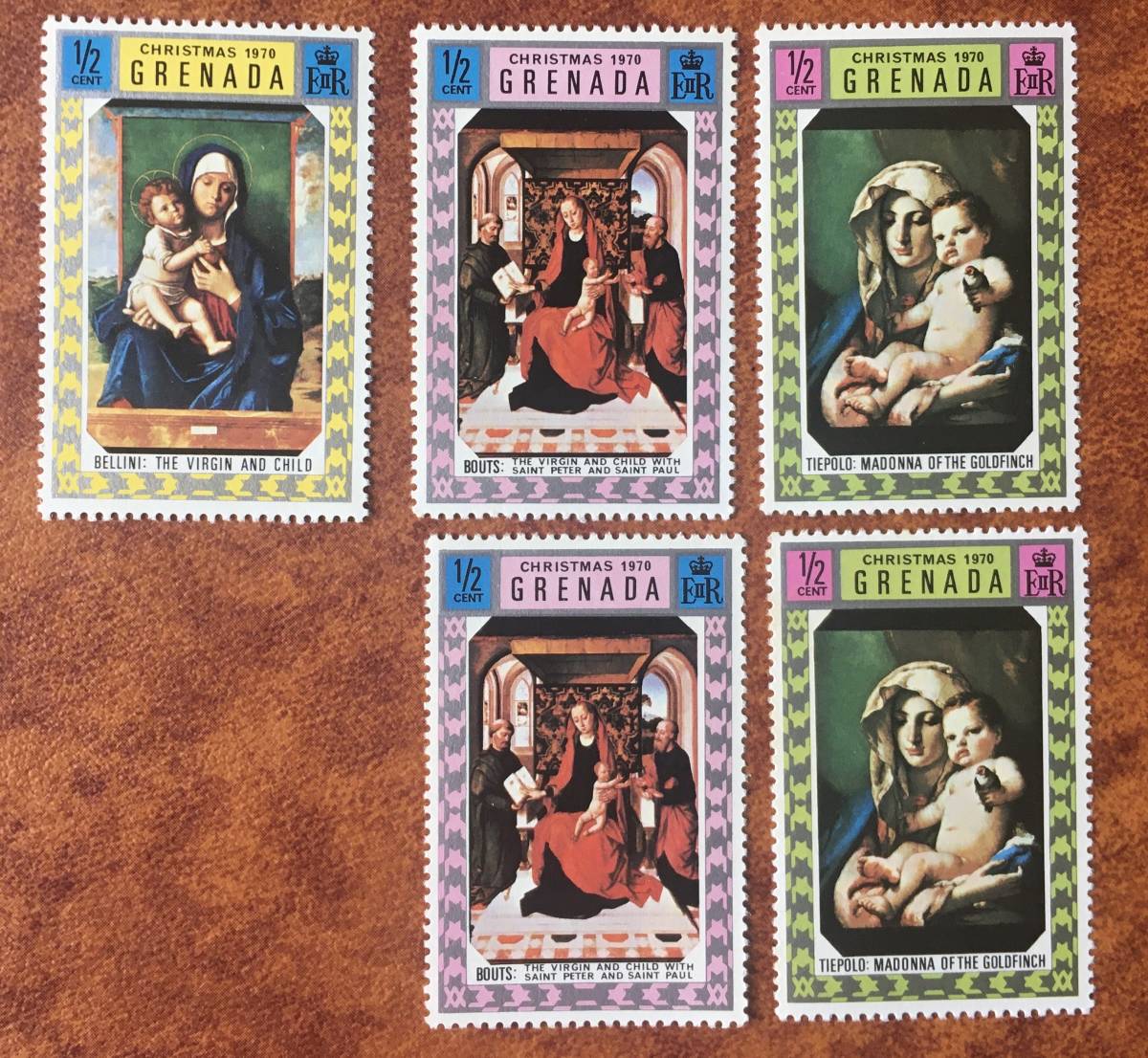 [ picture stamp ]g Rena da1970 year Christmas unused 3 kind 5 sheets unused 