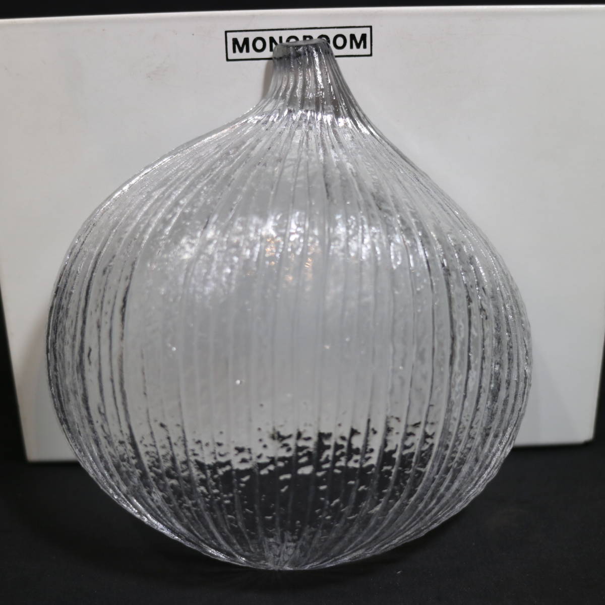 HOYA ホヤガラス ガラス製 玉ねぎ型 小皿 7点セット クリスタル ガラス デザイン 洋 食器 テーブルウェア インテリア 中古の画像3