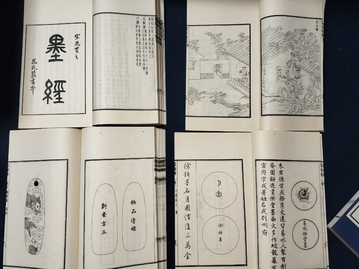 渉園墨萃 2函14冊揃 中国 墨 文房具 古墨 図録 書道 美術 文房四宝 図版 原色 唐本 漢籍 古美術 骨董 墨譜 資料 復刻 古文書_画像8