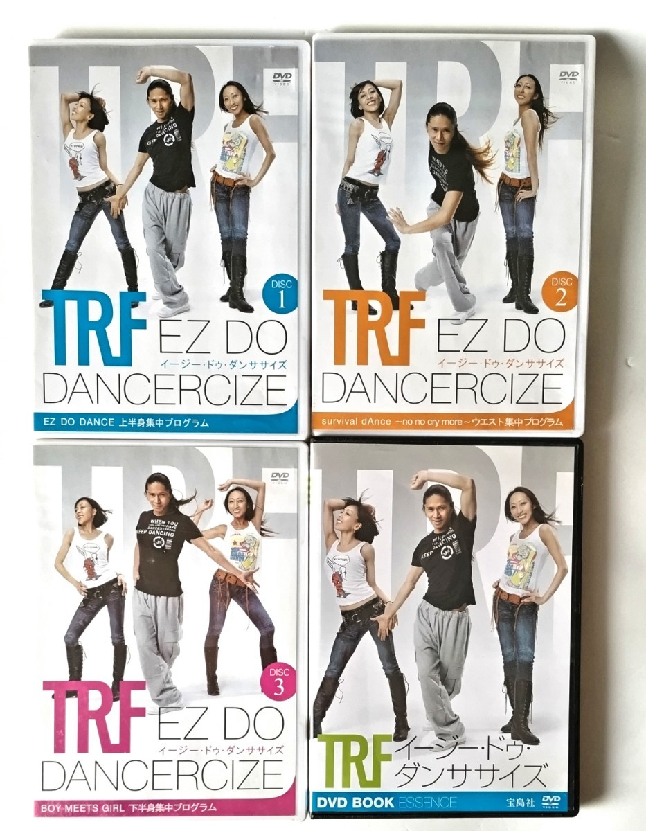 4 pieces set DVD TRF Easy du Dan sa size EZ DO 1+2+3+DVD BOOK DANCERCIZE