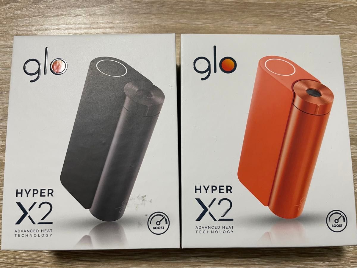 2個セット　新品　 glo　hyper X2  グローハイパーエックスツー　オレンジ　ブラックデバイス　本体