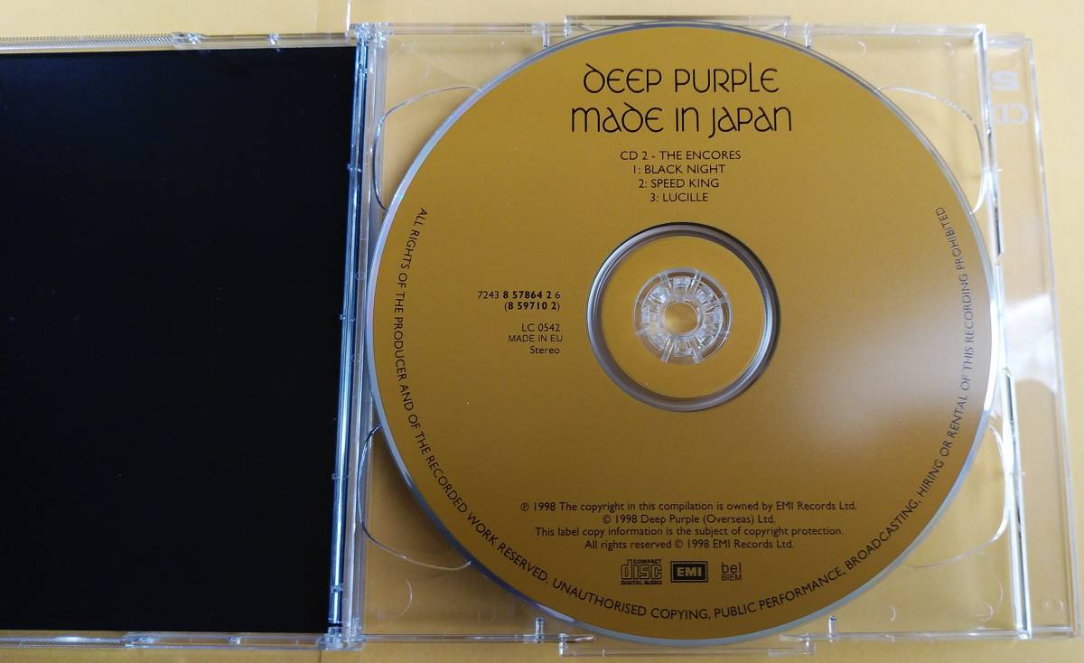 【リッチー・ブラックモア Ritchie Blackmore】Deep Purple ディープ・パープル 1972 日本公演 ライブCD 2枚セット_1.