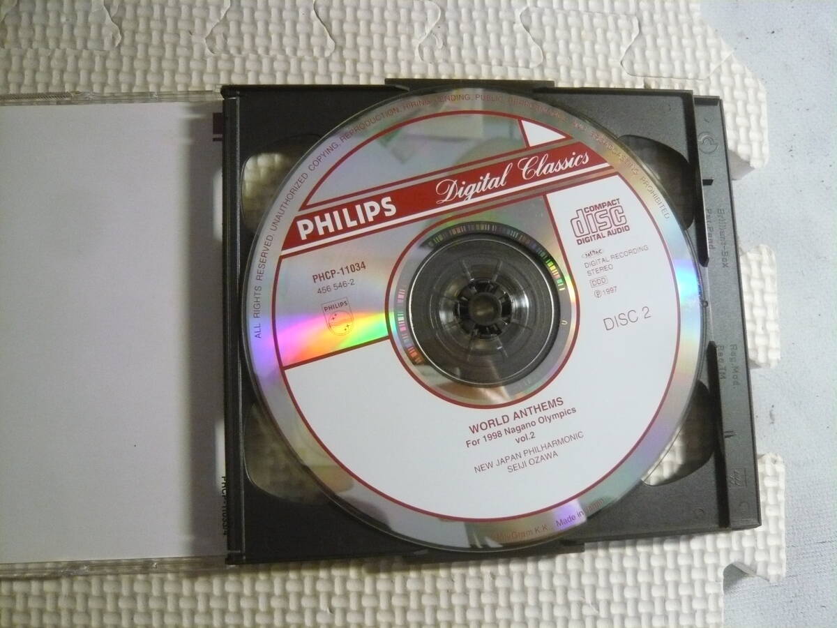 CD２枚セット[長野オリンピックfor1998/小澤征爾conducts世界の国歌]中古_画像3