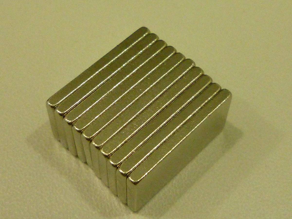 【送料無料】20 × 10 × 2 mm 10個セット 角 型 ネオジウム磁石 ネオジム磁石 マグネット_画像3