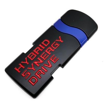 HYBRID SYNERGY DRIVE プレートエンブレム 3D ステッカー TOYOTA シルバー_画像2