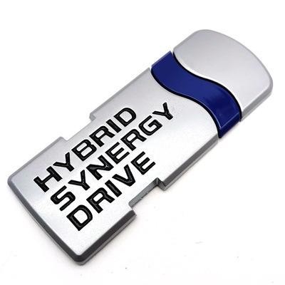 HYBRID SYNERGY DRIVE プレートエンブレム 3D ステッカー TOYOTA シルバー_画像1