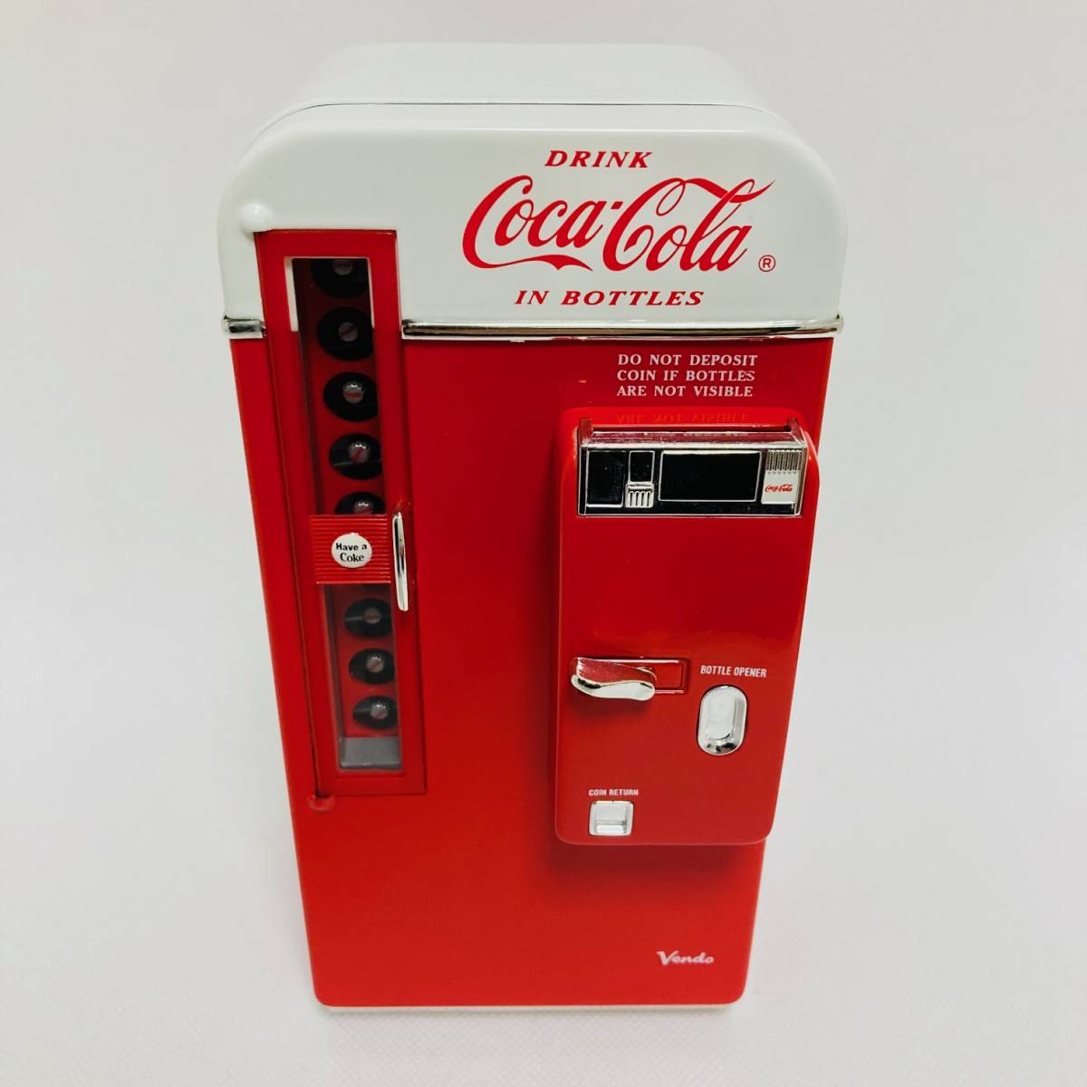 コカコーラ 自動販売機型 ミュージック 貯金箱 送料無料 ほぼ新品【コカコーラ 自動販売機型 ミュージック貯金