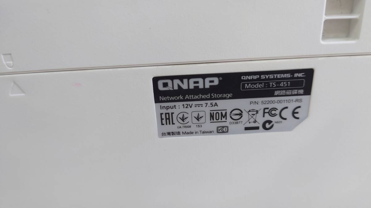 QNAP TS-451 Network Attached Storage NAS ネットワークHDD HDD無 通電確認_画像3