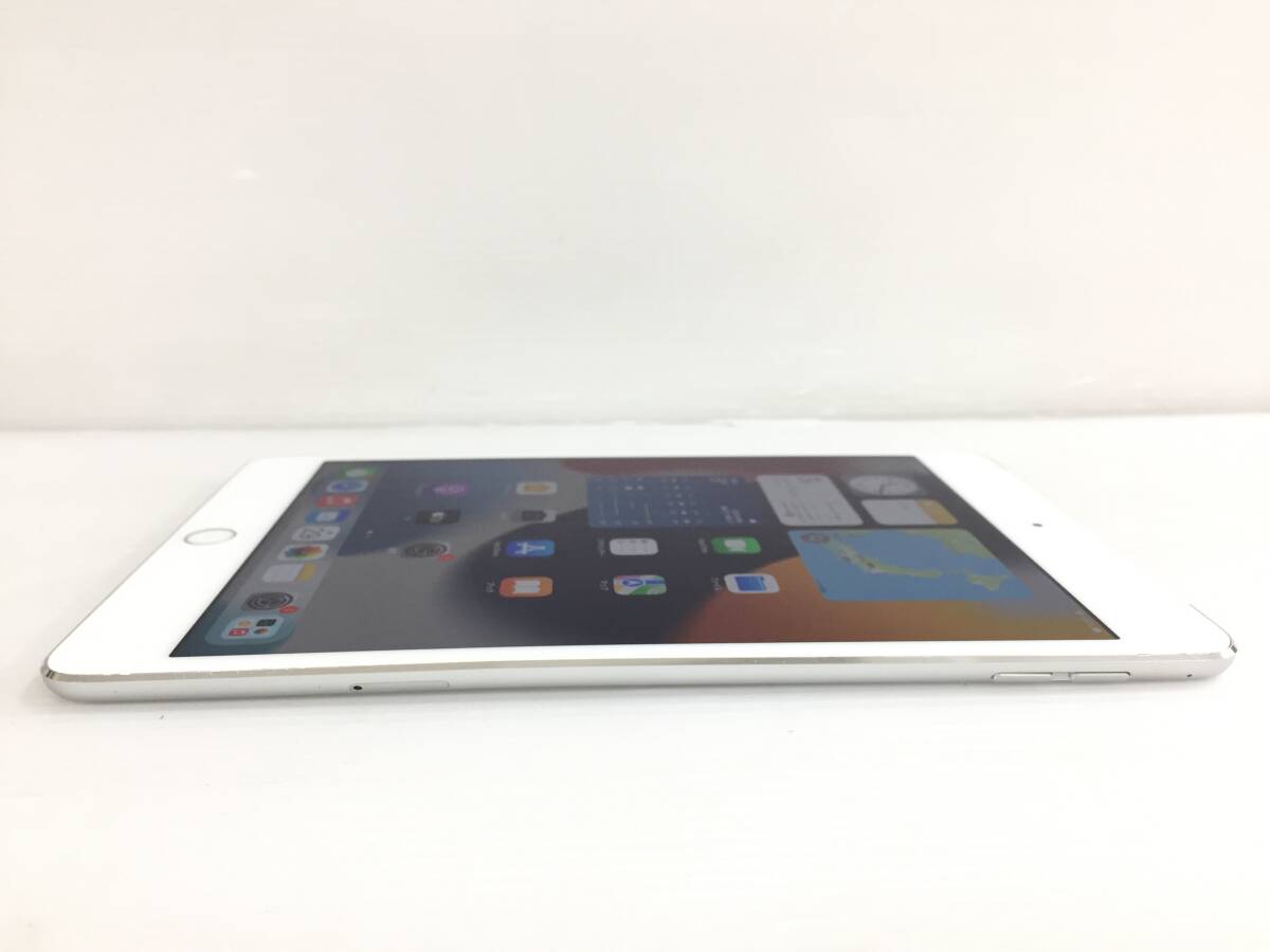 〇au iPad mini４ Wi-Fi＋Cellularモデル 128GB A1550(MK772J/A) シルバー 〇判定 動作品_画像5