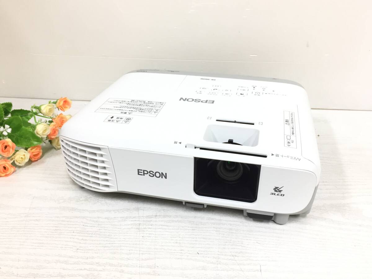 〇【良品】EPSON エプソン EB-960W ビジネスプロジェクター 3800lm ランプ使用 97H/33H 動作品_画像1