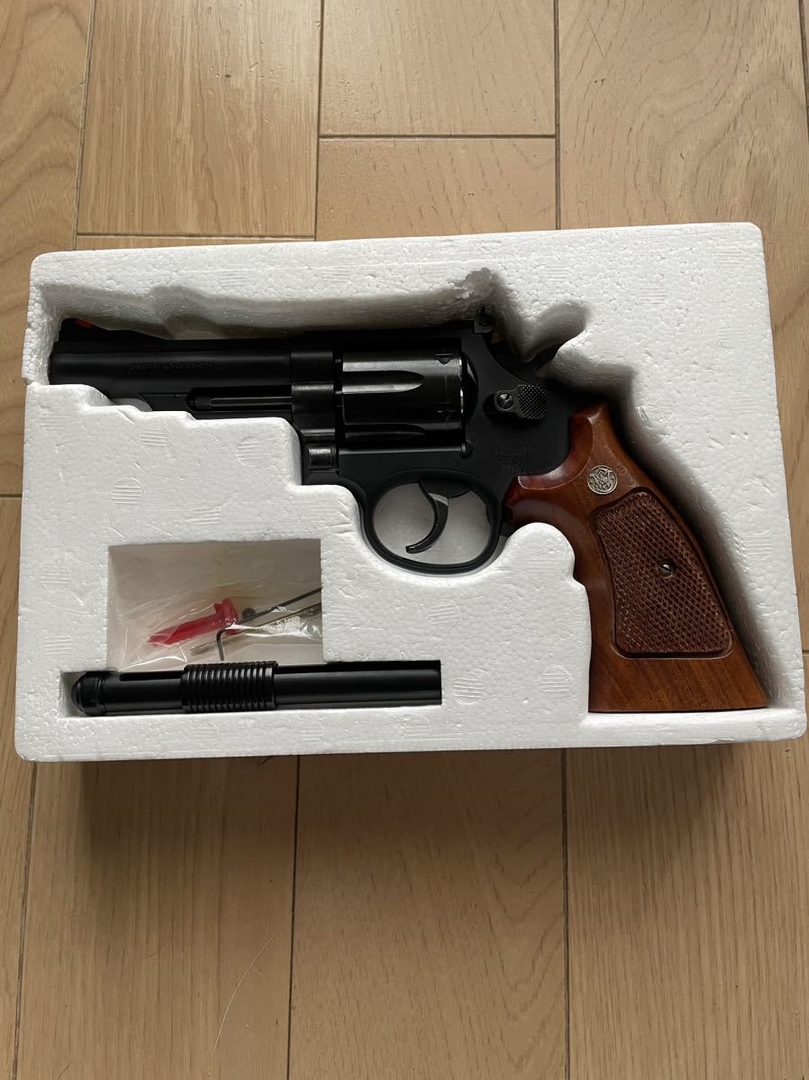 タナカワークス S&W M19 コンバットマグナム 4インチ ガスガン 木製グリップ装着品