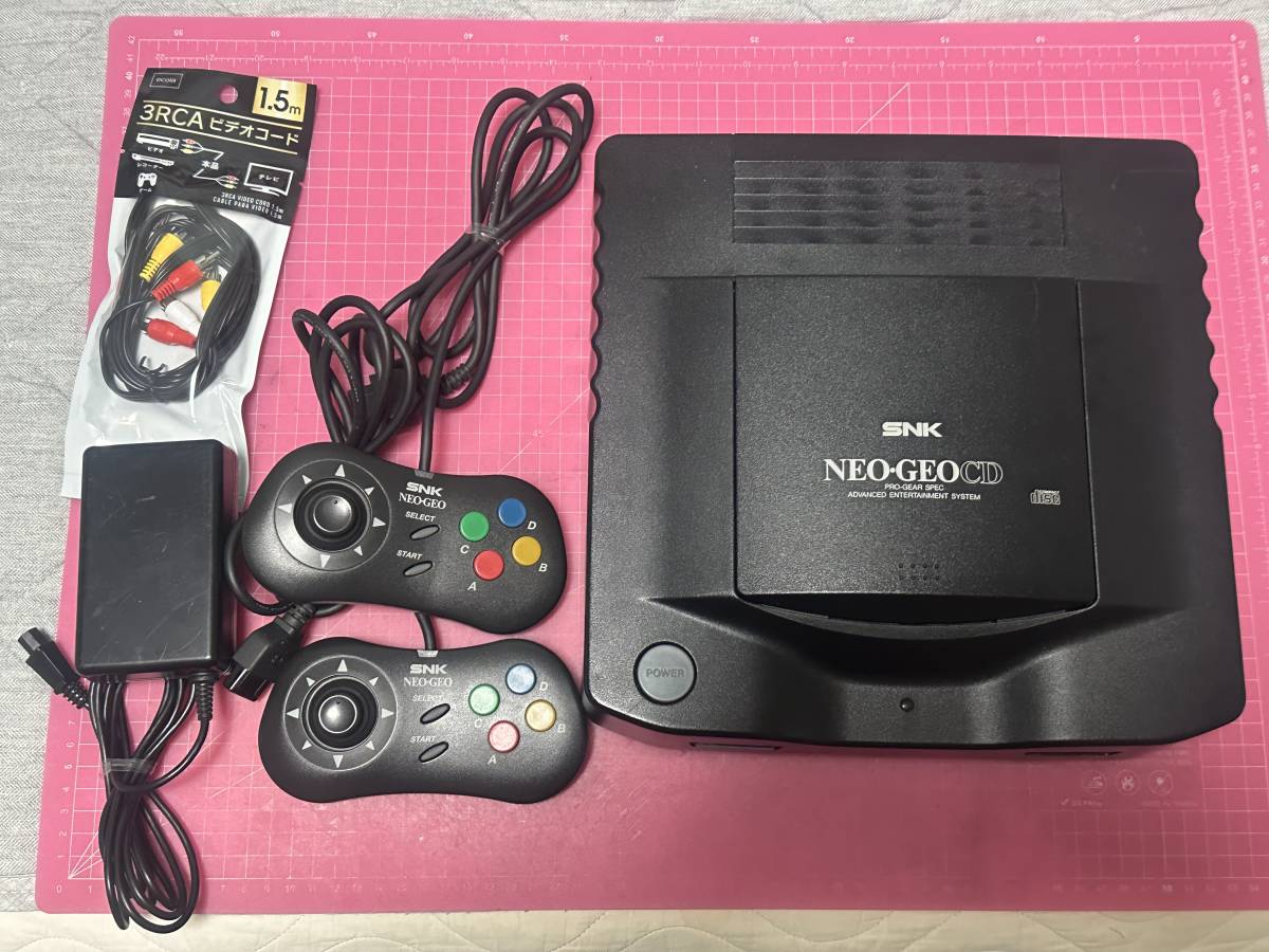 NGCD CD-T01 ネオジオCD 本体 部品交換 後期 コントローラー ACアダプター AVコード NEOGEO-CD neo-geo SNK 中古 動作確認済み 送料無料の画像1