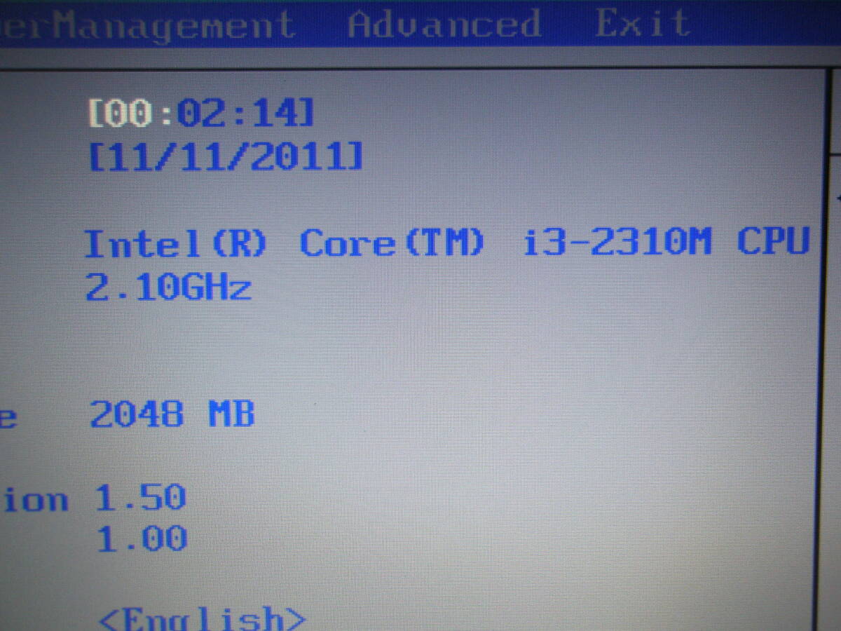 CPU インテル i3-2310M 東芝 B551/C に付いていました BIOS起動OK（写真あり）_画像3