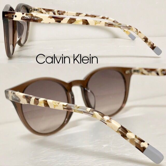  новый товар бесплатная доставка CK CALVIN KLEIN Calvin Klein солнцезащитные очки CK4347SA 201 прозрачный Brown / прозрачный Brown * бежевый мрамор Brown 
