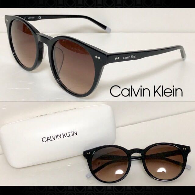  новый товар бесплатная доставка CK CALVIN KLEIN Calvin Klein солнцезащитные очки CK4347SA 001 черный Brown половина 