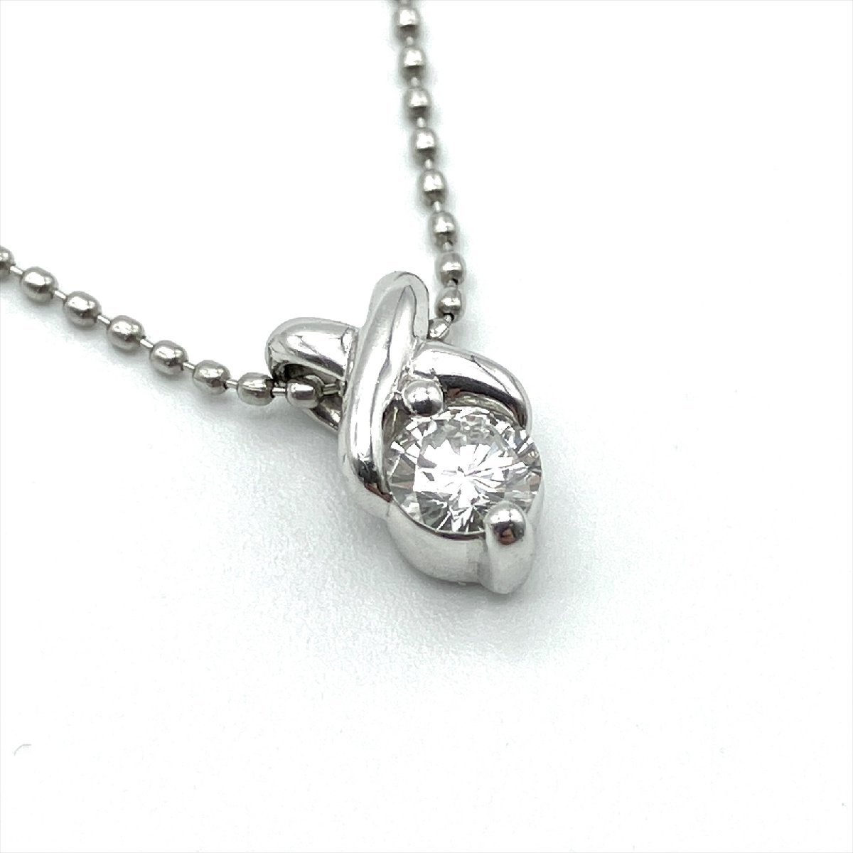 定率割引 往復 ノーブランド no brand ネックレス ダイヤモンド 0.186ct Pt900 Pt850 一粒 プラチナ 40cm 2.5g その他