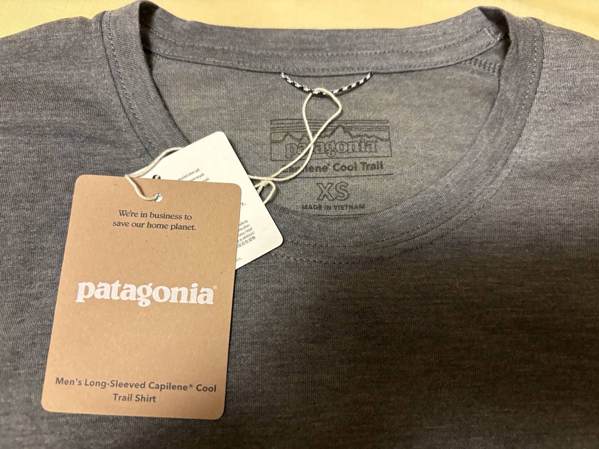 パタゴニア キャプリーン クールトレイル 未使用 グレー XSサイズ 長袖 送料¥230 Patagonia ベースレイヤーの画像3