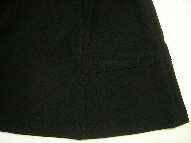  tag attaching * unused * high tension trapezoid skirt | waist total rubber * all directions stretch * hem switch | black 3L