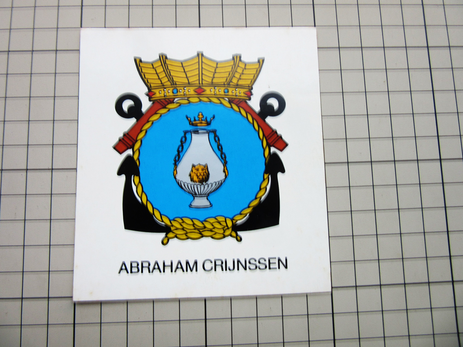 1972 【即決・定額・同梱包可能】★ Abraham Crijnssen　紋章　海軍　 ◆ ☆ヴィンテージ ステッカー ☆ ◆ _画像1