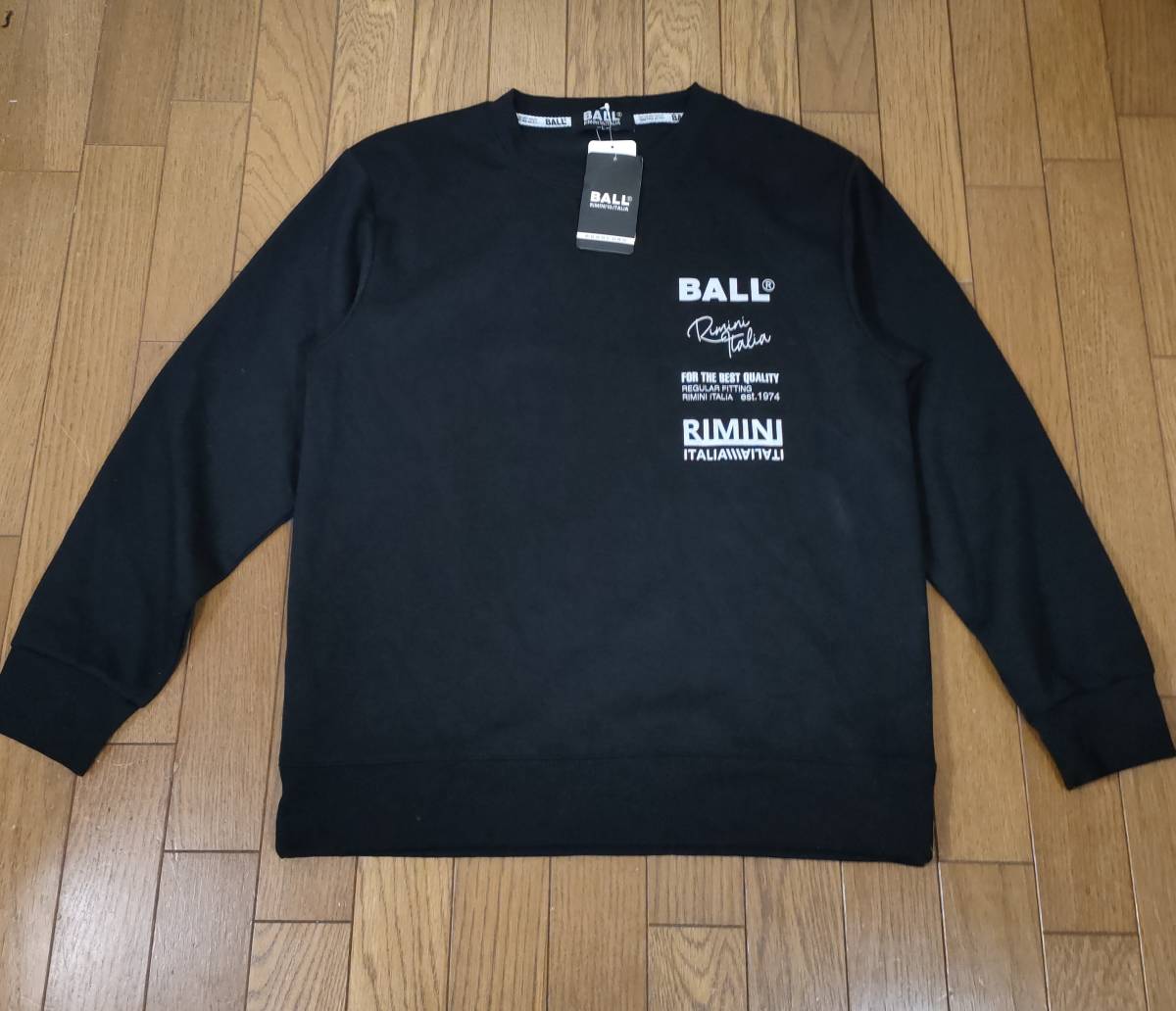 （物16）BALL スウェットシャツ 62126 黒 メンズL アウトレット品の画像1