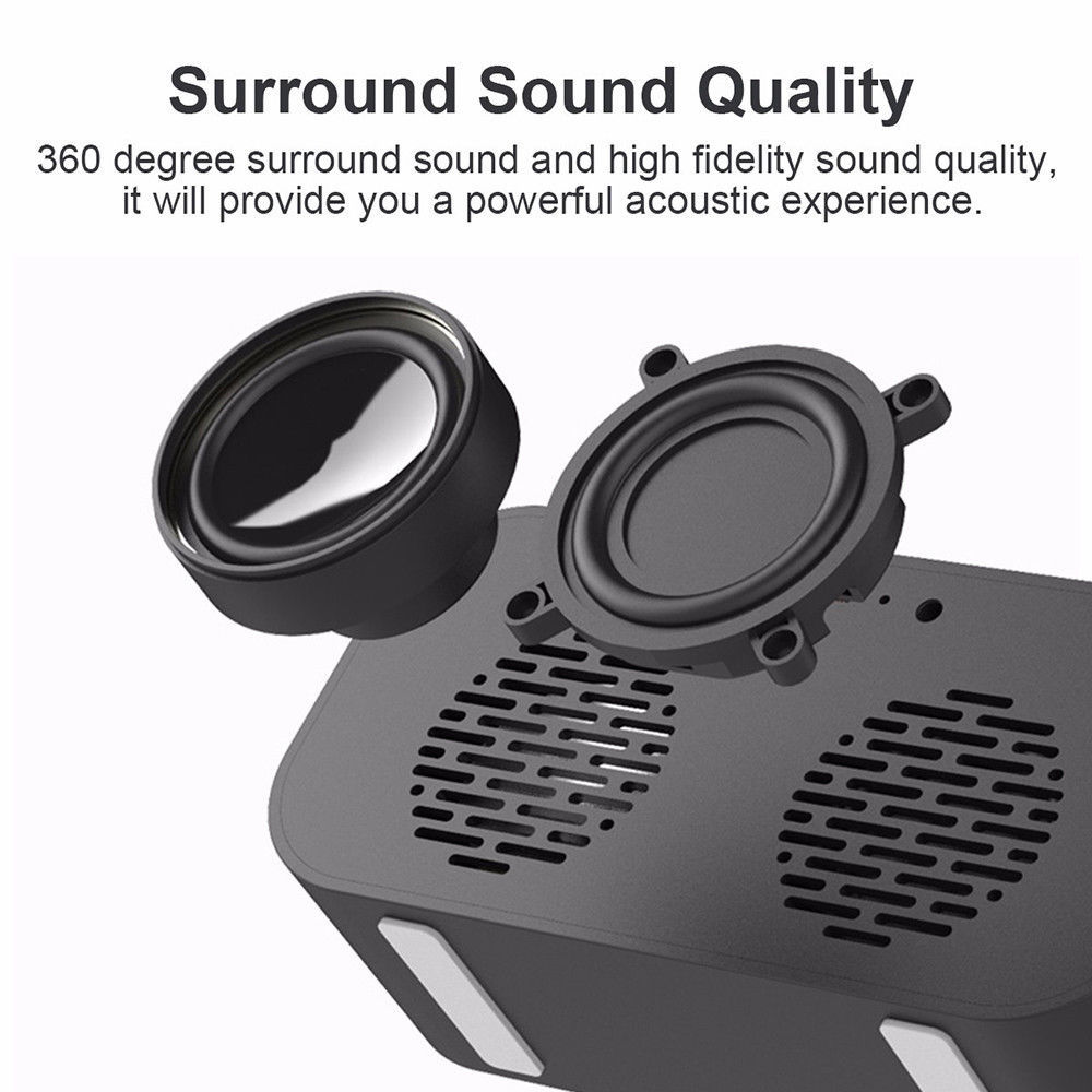  large volume * height sound quality [Bluetooth5.0] wireless speaker eyes ... digital clock mp3 player audio stereo Bluetooth red 