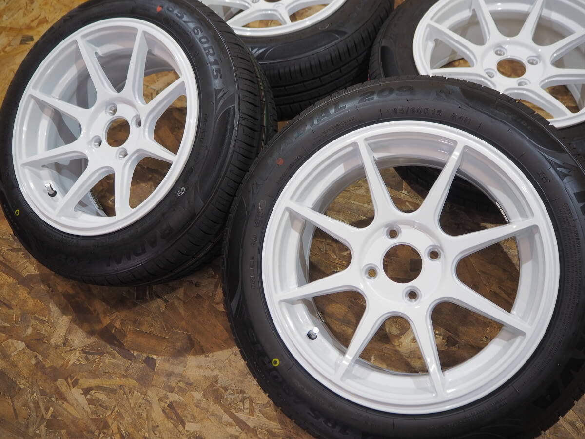 ★逆ゾリ★185/60R15 7J+30 4H100 新品 人気 軽量 ホイール 激安 1台分 アクア ヴィッツ カローラ ヤリス フィット クロスビー スイフト WH_画像1