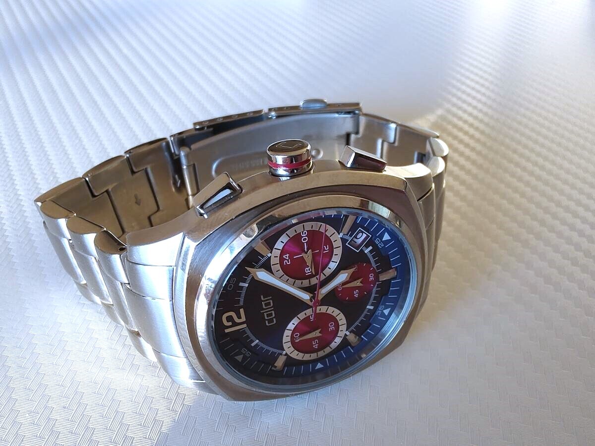 *THE CLOCK HOUSE color quarts wristwatch chronograph for man [CR002M-BL1]